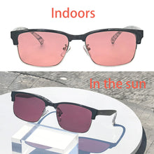 Load image into Gallery viewer, SHINU FL41 Migraine Glasses Man Blue Light Blocking Glasses Dark or Light Photophobia Glasses for Migraine Square Eyeglasses