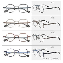 Загрузить изображение в средство просмотра галереи, Men Titanium Square Glasses Frames Women Round Optical Eyewear Retro Metal Fashion Funky Eyeglass Frames Prescription custom