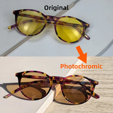 Загрузить изображение в средство просмотра галереи, Photochromic Polarized Sunglasses Anti Blue Light Computer Glasses Night Vision for Driving Acetate Frame Woman