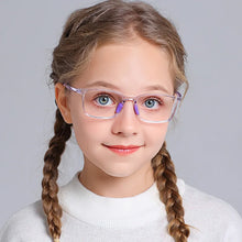 Carregar imagem no visualizador da galeria, Square Shape Kids Glasses Blue Light Blocking Glasses Children with Hyperopia and Amblyopia Prescription Glasses 129mm Wide