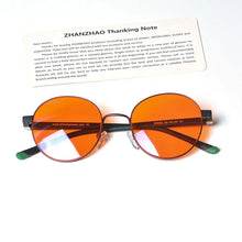 Carregar imagem no visualizador da galeria, SHINU Round Black Glasses Y2k Women Blue Light Computer Glasses Orange Lens Blue Light Glasses Gaming Birthday Girl Gift