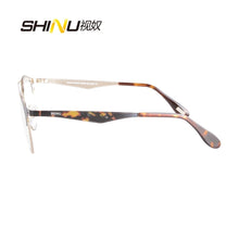Загрузить изображение в средство просмотра галереи, SHINU Metal GLasses Men Prescription Glasses Multifocal reading myopia lenses see near far together Men's eyeglasses frame