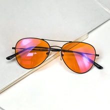 Load image into Gallery viewer, blue light blocking glasses man women better sleep red glasses orange lens computer glasses yellow lens daytime working glasses
