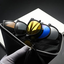 Загрузить изображение в средство просмотра галереи, Prescription Glasses with 5 Color Polarized Clip on Sunglasses Progressive Multifocal See Far and Near Reading Glasses Men Women