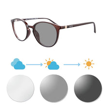 Load image into Gallery viewer, bluelight reading glasses women glasses with diopters photochromic near and far multifocal eyeglasses presbyopic reading glasses