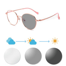 Загрузить изображение в средство просмотра галереи, Прогрессивные мультифокусные очки для чтения, титановая оправа, мужские фотохромные мультифокальные очки с защитой от синего луча, компьютерные очки