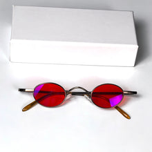 Загрузить изображение в средство просмотра галереи, Good Sleep Blue Light Blocking Glasses Men Red Lenses Anti Green Light Eliminate Eye Strain Glasses  Y2k Eyeglasses Small Lens