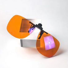 Загрузить изображение в средство просмотра галереи, Big Size Square Shape Red Lens Clip on Better Sleep ClipOn Orange Lens Yellow Driving Lenses Black Polarized Sunglasses Clip On
