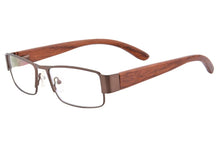 Carregar imagem no visualizador da galeria, prescription glasses men myopia photochromic lenses wooden eyeglasses lunette dioptrie metal frame nature wood temples eyewear