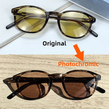 Загрузить изображение в средство просмотра галереи, Photochromic Polarized Sunglasses Blue Light Computer Glasses Night Vision for Driving Acetate Frame Woman Size 127mm