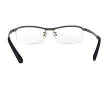 Загрузить изображение в средство просмотра галереи, Square Shape Half Frame Glasses Man Aluminium Magnesium Glasses Custom Prescription Glasses for Men Blue Light Myopia Lenses