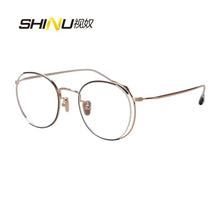 Загрузить изображение в средство просмотра галереи, prescription glasses women progressive near and far multifocal eyeglasses metal glasses frame for ladies myopia and multifocal