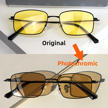Carregar imagem no visualizador da galeria, Blue Light Blocking & UV 400 for Daily Use Night Vision Metal Driving Glasses Photochromic Polarized Sunglasses Men
