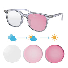 Carregar imagem no visualizador da galeria, SHINU shortsighted glasses women photochromic bike glasses white glasses y2k myopia graduated pupils tr90 frame custom diopter