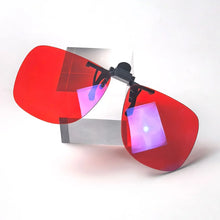Загрузить изображение в средство просмотра галереи, Big Size Square Shape Red Lens Clip on Better Sleep ClipOn Orange Lens Yellow Driving Lenses Black Polarized Sunglasses Clip On