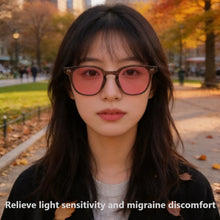 Carregar imagem no visualizador da galeria, SHINU FL-41 Glasses FL41 Tint Glasses, Rose FL41 Lenses 480-520nm Filter Special for Migraine Relief Light Sensitivity Eyewear