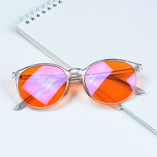 Загрузить изображение в средство просмотра галереи, SHINU Red Glasses Blue Light Glasses for Better Sleep Blue Light Blocking Glasses Orange Lenses Tr90 Women Eyeglasses SH2022