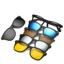 Загрузить изображение в средство просмотра галереи, Prescription Glasses with 5 Color Polarized Clip on Sunglasses Progressive Multifocal See Far and Near Reading Glasses Men Women