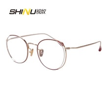 Загрузить изображение в средство просмотра галереи, prescription glasses women progressive near and far multifocal eyeglasses metal glasses frame for ladies myopia and multifocal