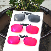 Load image into Gallery viewer, Anti Blue Light Clip on Glasses Polarized Clip on Sunglasses Orange Bluelight Lens Yellow Anti-glare Driving Lenses Brown Grey