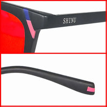 Загрузить изображение в средство просмотра галереи, SHINU Brand Good Sleep Blue Light Blocking Glasses Men Red Lenses Orange Yellow for Working Long Time with Bluelight Customized
