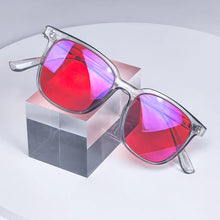 Загрузить изображение в средство просмотра галереи, SHINU Red Lens Glasses Better Sleep Orange Lens Blue Light Blocking for Computer or Long Time Gaming Tr90 Frame Y2k Glasses