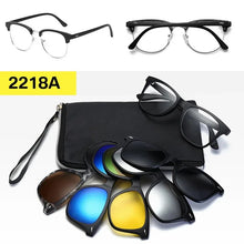 Загрузить изображение в средство просмотра галереи, Prescription Glasses with 5 Color Polarized Clip on Sunglasses Progressive Multifocal See Far and Near Reading Glasses Men Women