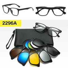 Загрузить изображение в средство просмотра галереи, Prescription Glasses with 5 Color Polarized Clip on Sunglasses Progressive Multifocal See Far and Near Reading Glasses Men Women