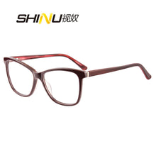Load image into Gallery viewer, Ladies Acetate Myopia Glasses near and far multifocal eyeglasses progressive reading glasses women resin lens cr39 high quality