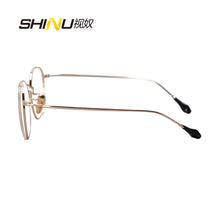 Загрузить изображение в средство просмотра галереи, prescription glasses women progressive near and far multifocal eyeglasses metal glasses frame for ladies myopia and multifocal