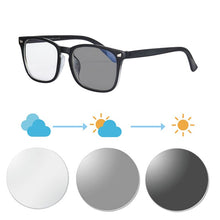 Load image into Gallery viewer, Anti Blue Light Reading Glasses for Tired View of Woman Near and Far Multifocal Progressive Eyeglasses Photochromic Sunglasses