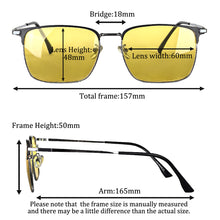 Загрузить изображение в средство просмотра галереи, SHINU Men's Glasses Frame Big Size 160mm Wide for Big Face Anti Blue Light Glasses