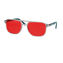 Загрузить изображение в средство просмотра галереи, Men Square Frame Shape Red Lens Blocking for Good Sleep Orange for Long Time Working Computer Glasses