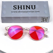 Carregar imagem no visualizador da galeria, SHINU Titanium Glasses Women Red Lens Glasses Anti Blue Light To Sleep Better Glasses