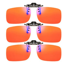Load image into Gallery viewer, SHINU Anti Blue Light Clip on Red Lenses Better Sleep Clipon Blue Light Gaming Yellow Driving Polarized