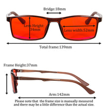Загрузить изображение в средство просмотра галереи, Red Lens Anti Blue Light Blocking Glasses Red Lens Eliminate Eye Strain Sleep Better Gaming Eyeglasses SH089