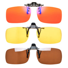 Load image into Gallery viewer, SHINU Anti Blue Light Clip on Red Lenses Better Sleep Clipon Blue Light Gaming Yellow Driving Polarized