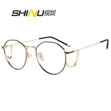 Загрузить изображение в средство просмотра галереи, SHINU Women Glasses Anti Blue Light Orange Lenses for Computer Red Lenses Glasses To Sleep Better Clear Prescription Glasses