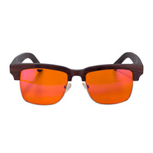 Carregar imagem no visualizador da galeria, SHINU Red Lens Sleep Glasses Blue Light Filter Glasses To Sleep Better Nighttime Blue Light Protection Glasses Wood Frame