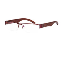 Загрузить изображение в средство просмотра галереи, SHINU + 2,50 Очки для компьютерного чтения для мужчин, очки с синей светозащитной рамкой в деревянной оправе-2739