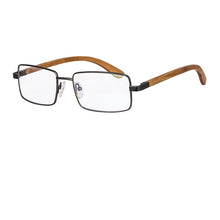 Carregar imagem no visualizador da galeria, Shinu óculos de leitura com armação de madeira masculina, óculos de computador com bloqueio de luz azul, óculos para clientes-1.00 + 2.00 2728
