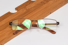 Load image into Gallery viewer, SHINU Anti Blue Light Reading Glasses +300 Men's Wood Frame Glasses Blue Light Filters Computer Eyeglasses-2738/2742