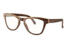 Carregar imagem no visualizador da galeria, Camada de madeira óculos redondos feminino natureza óculos de madeira feitos à mão óculos de prescrição personalizado grau miopia sph cyl