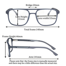 Load image into Gallery viewer, Reading Eyeglasses Men Anti Blue Ray Blocking Anti Fatigue Computer Working Glasses Readers SHINU-SH053N