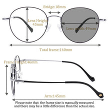 Загрузить изображение в средство просмотра галереи, Женские очки в оправе Фотохромные линзы Очки по рецепту женские фотохромные очки для близорукости индекс 1,56 однофокальные 1028