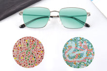 Загрузить изображение в средство просмотра галереи, Очки в титановой оправе, красные солнцезащитные очки для слепоты зеленого цвета, очки для слепоты для мужчин, очки по рецепту SHINU-T1029