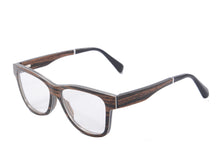 Carregar imagem no visualizador da galeria, Camada de madeira óculos redondos feminino natureza óculos de madeira feitos à mão óculos de prescrição personalizado grau miopia sph cyl