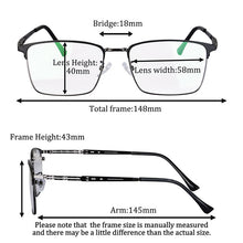 Cargar imagen en el visor de la galería, SHINU Large Frame Oversized Style for Men Big Face Titanium Glasses Lightweighted and Durable Eyeglasses-J3832