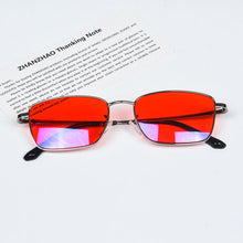 Load image into Gallery viewer, SHINU titanium eye glasses frame for men Red Lenses 100% Blocking Blue Green Light Eyeglasses Protecting Eyes Glasses Good Sleep