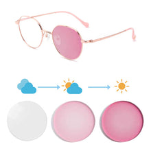 Загрузить изображение в средство просмотра галереи, SHINU очки по рецепту женские титановые очки в оправе фотохромные линзы меняют 5 цветов на солнечном свете женские очки 1027